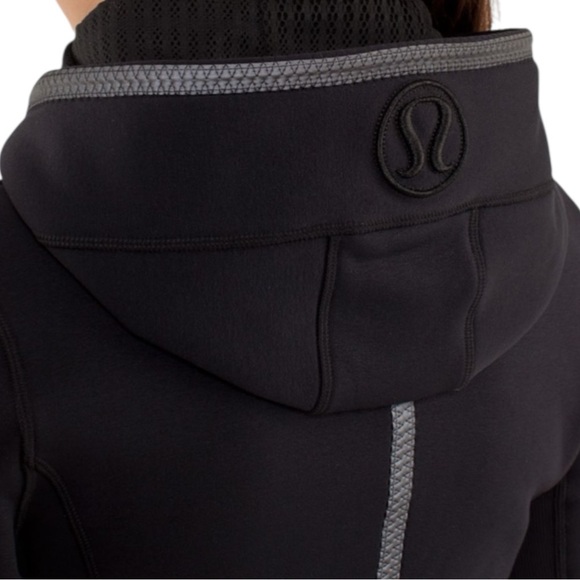 LULULEMON Special Edition Uba Hoodie Reflective Black Fitted Jacket Size 4 - Picture 10 of 12